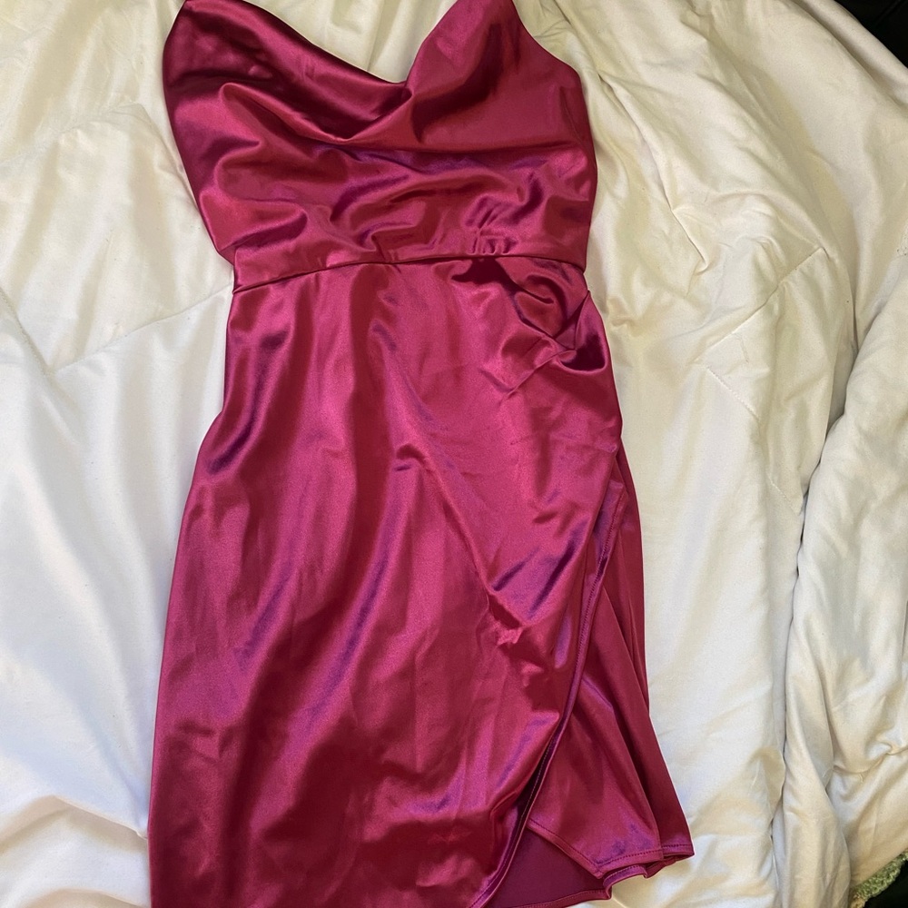 Pink Sheath Mini Dress with Sweetheart Neckline